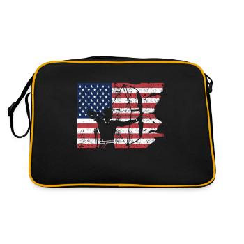 Sports de tir à l’arc aux États-Unis - Sac Retro - noir/or - Dos