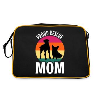 Fière maman de sauvetage - Sac Retro - noir/or - Dos