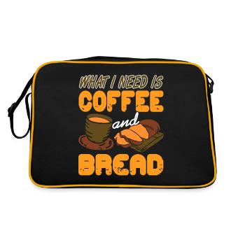 What i nees is Coffee and Bread - Retro Bag - black/gold - Back