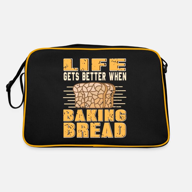 Life gets better when baking bread Retro Bag