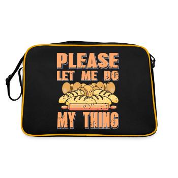 S’il vous plaît, laissez-moi faire mon truc - Sac Retro - noir/or - Dos