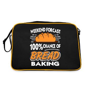Weekind forcast 100% chance of Bread Baking - Retro Bag - black/gold - Back