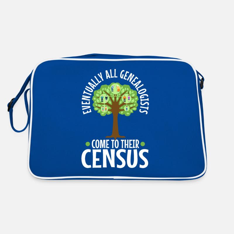 Eventually all genealogists come to their census Retro Tasche
