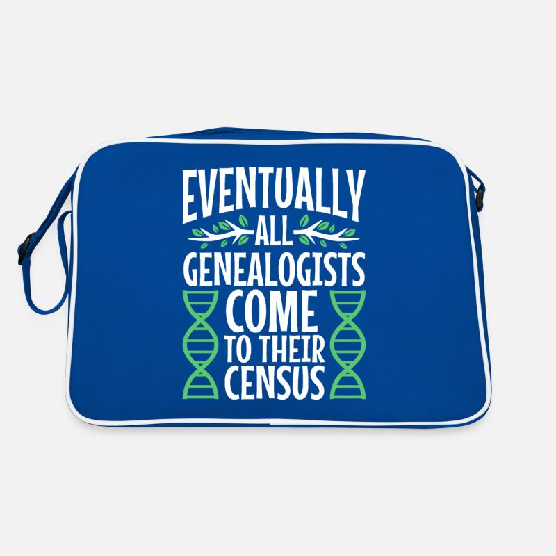 Eventually all genealogists come to their census Retro Tasche
