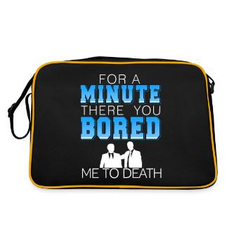 Pendant une minute, tu m’as ennuyé à mort - Sac Retro - noir/or - Dos