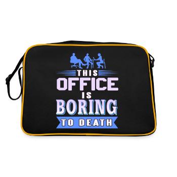 Ce bureau est ennuyeux à mourir - Sac Retro - noir/or - Dos