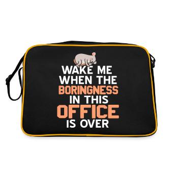 Réveille-moi quand l’ennui dans ce bureau sera terminé - Sac Retro - noir/or - Dos