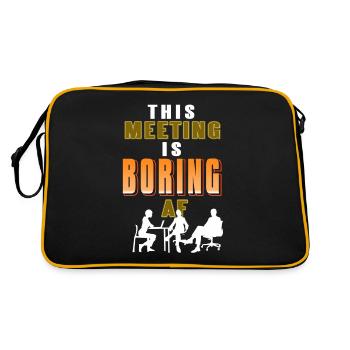 Cette réunion est ennuyeuse AF - Sac Retro - noir/or - Dos