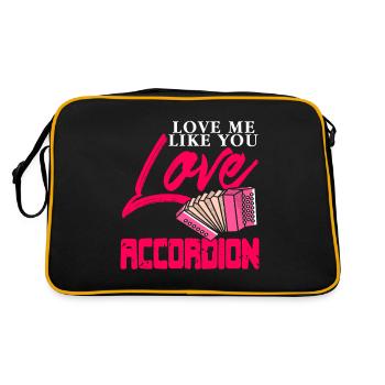 Aime-moi comme tu aimes l’accordéon - Sac Retro - noir/or - Dos