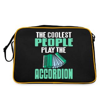 The coolest People play the Accordion - Retro Bag - black/gold - Back