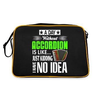 Une journée sans accordéon, c’est comme plaisanter - Sac Retro - noir/or - Dos
