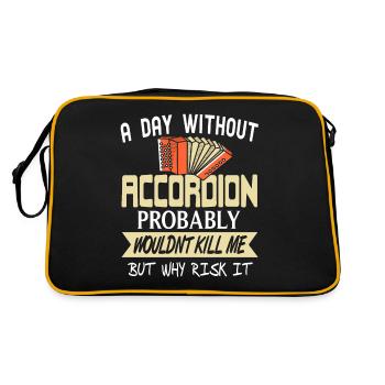 Une journée sans accordéon ne me tuerait probablement pas - Sac Retro - noir/or - Dos