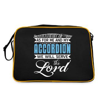 As for me and my Accordion we will serve the lord - Retro Bag - black/gold - Back