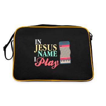 Accordéon - Au nom de jésus je joue - Sac Retro - noir/or - Dos