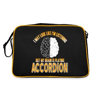 I may listening brain is playing Accordion - Retro Bag - black/gold - Back