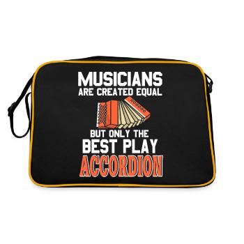 Musicians are creates equal play Accordion - Retro Tasche - Schwarz/Gold - Hinten