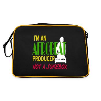 Im an Afrobeat Producer not a Jukebox - Retro Tasche - Schwarz/Gold - Hinten