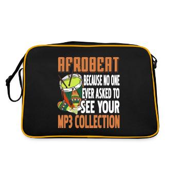 Afrobeat because no one ever asked to see your mp3 - Retro Bag - black/gold - Back