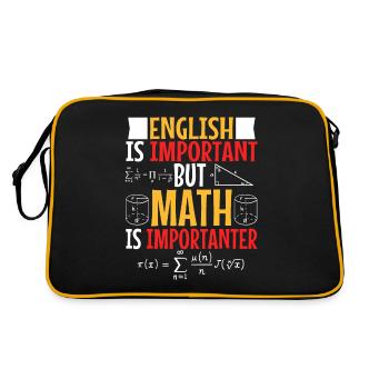 L’anglais est important, mais les mathématiques sont plus importantes - Sac Retro - noir/or - Dos