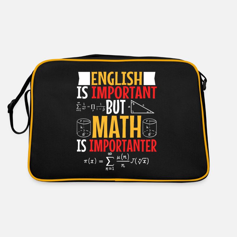 L’anglais est important, mais les mathématiques sont plus importantes Sac Retro