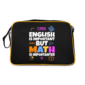 L’anglais est important, mais les mathématiques sont plus importantes - Sac Retro - noir/or - Dos