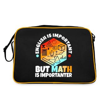 L’anglais est important, mais les mathématiques sont plus importantes - Sac Retro - noir/or - Dos