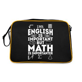 L’anglais est important, mais les mathématiques sont plus importantes - Sac Retro - noir/or - Dos