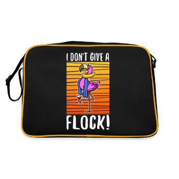 I don't give a flock - Retro Tasche - Schwarz/Gold - Hinten