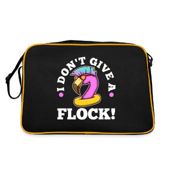 I don't give a flock - Retro Tasche - Schwarz/Gold - Hinten
