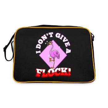 I don't give a flock - Retro Tasche - Schwarz/Gold - Hinten