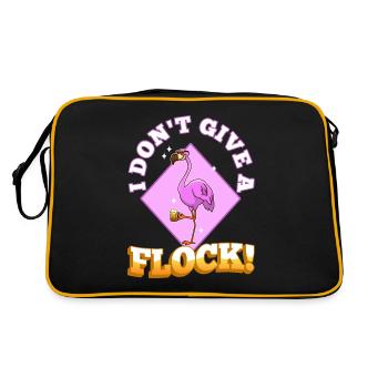 I don't give a flock - Retro Tasche - Schwarz/Gold - Hinten
