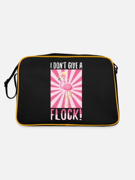 I don't give a flock - Retro Bag - black/gold - Back