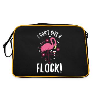 I don't give a flock - Retro Tasche - Schwarz/Gold - Hinten