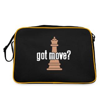 Schach - Got move? - Retro Tasche - Schwarz/Gold - Hinten