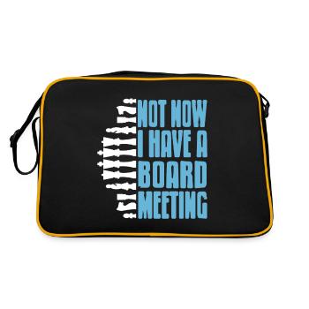 Pas maintenant j’ai une réunion du conseil d’administration - Sac Retro - noir/or - Dos