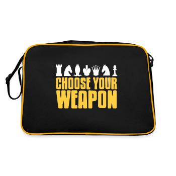 Choose your weapon - Retro Tasche - Schwarz/Gold - Hinten