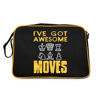 Chess - Ive got awesome moves - Retro Bag - black/gold - Back