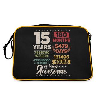 15 ans rétro impressionnant Compte à rebours du 15e anniversaire - Sac Retro - noir/or - Dos