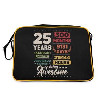 25 ans rétro impressionnant Compte à rebours du 25e anniversaire - Sac Retro - noir/or - Dos