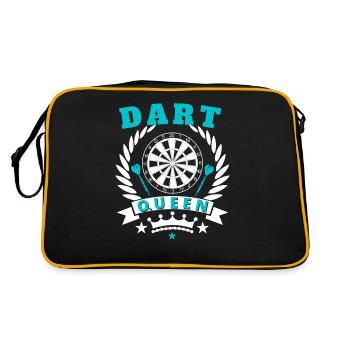 Retro Dart Motifs & Vintage Dartboard 180 Dart - Retro Bag - black/gold - Back