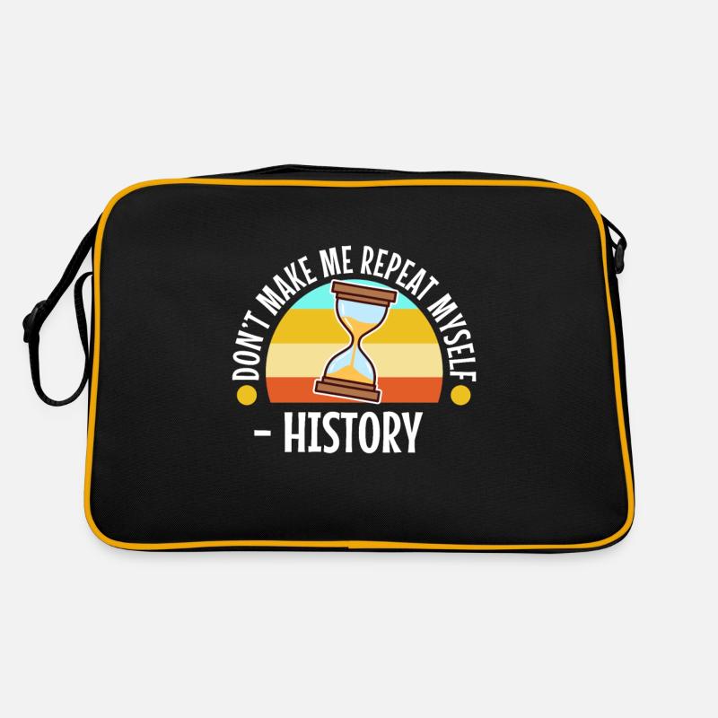 Don't make me repeat myself history Retro Tasche