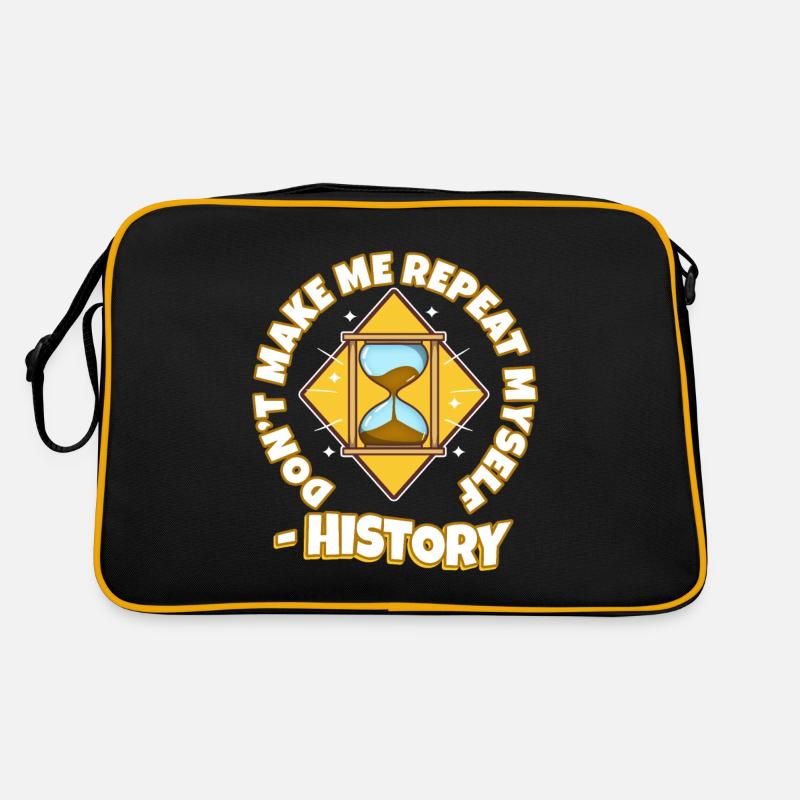 Don't make me repeat myself history Retro Tasche