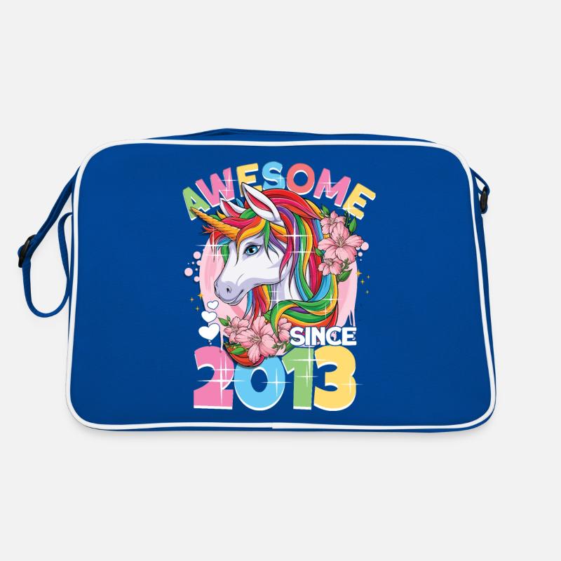 Regenbogen Einhorn 10. Geburtstag Mädchen 10 Jahre Retro Tasche