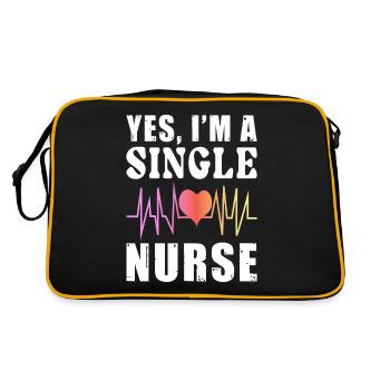 Single Nurse Outfit - Retro Tasche - Schwarz/Gold - Hinten