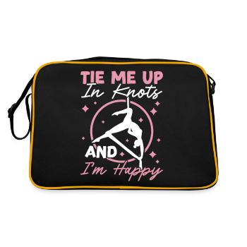 Acrobate aérienne - Yoga aérien et acrobatie aérienne sur soie - Sac Retro - noir/or - Dos