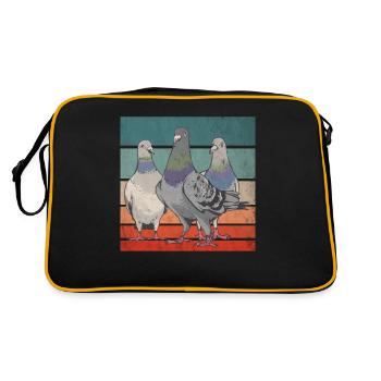 Drôle de pigeon Fancier & Pigeons Whisperer Pigeon voyageur - Sac Retro - noir/or - Dos