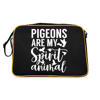 Drôle de pigeon Fancier & Pigeons Whisperer Pigeon voyageur - Sac Retro - noir/or - Dos