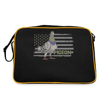 Drôle de pigeon Fancier & Pigeons Whisperer Pigeon voyageur - Sac Retro - noir/or - Dos