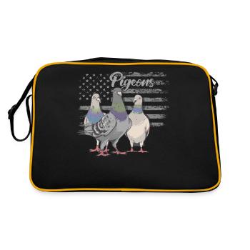 Drôle de pigeon Fancier & Pigeons Whisperer Pigeon voyageur - Sac Retro - noir/or - Dos