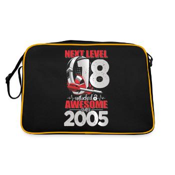 Level Unlocked 18 Years Old 2005 Headset Gaming - Retro Bag - black/gold - Back